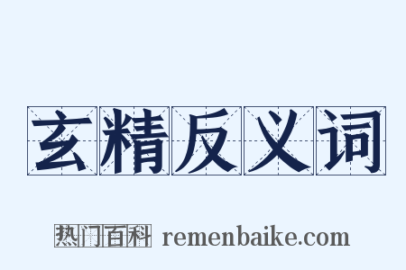 玄精反义词是什么意思的图片